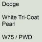 Preview: Dodge, White Tricoat Pearl, W75 / PWD.